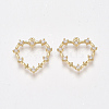 Brass Cubic Zirconia Pendants KK-T038-506A-1