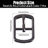 21Pcs 3 Colors Zinc Alloy Roller Buckles AJEW-CL0002-02-2