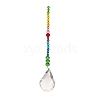 Glass & Iron Sun Catcher Pendant HJEW-K047-02P-01-1