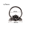 304 Stainless Steel Rose Flower Hoop Nose Rings WG137BA-03-1