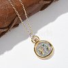 Brass Twelve Constellations Tarot Pendant Necklaces NJEW-Q006-01I-G-4