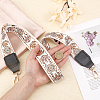 Flower Pattern Polyester Adjustable Bag Handles FIND-WH0129-25A-3