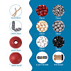 Painted Natural Wood Beads WOOD-YS0001-01-2
