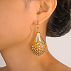 Elegant European American Fashion Teardrop Brass Dangle Earrings BU0599-1