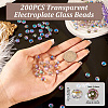 200Pcs Transparent Electroplate Glass Beads EGLA-TA0001-43A-4