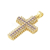 Rack Plating Brass Micro Pave Cubic Zirconia Pendants KK-S380-39A-G-2