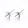 Non-Tarnish 201 Stainless Steel Stud Earring Findings STAS-I095--07P-A-1