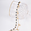 Elegant Brass Double Layer Oval Charm Anklets for Women QI5585-2