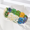 Handmade Millefiori Lampwork Beaded Stretch Bracelets for Men Women BJEW-G738-01A-01-3