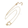 304 Stainless Steel Cat Outline Pendant Necklaces for Women NJEW-F339-03G-2