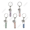 5Pcs 5 Styles Wishing Glass Bottle Pendants Keychain KEYC-GO00012-1