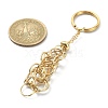 Brass Braided Macrame Pouch Empty Stone Holder for Keychain KEYC-TA00020-02-2