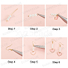 SUNNYCLUE Pink Heart Charm Earrings DIY Making Kits DIY-SC0017-86-4