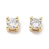 Brass Micro with Single Clear Zirconia Beads KK-C051-30G-1