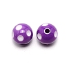 Opaque Resin Beads LS-RESI-WH0026-10C-1
