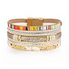 Bohemia Style Imitation Leather Multi-strand Bracelets for Women WGFFF64-06-2