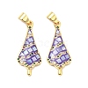 Brass Micro Pave Colorful Cubic Zirconia Pendants KK-G430-01G-01-3