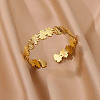 Real 18K Gold Plated 304 Stainless Steel Cuff Bangles BJEW-L695-001G-03-3