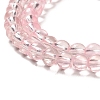 Drawbench Transparent Glass Beads Strands GLAD-Q012-4mm-02-3