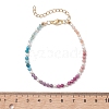 Natural Ruby & Apatite & Sunstone & Rhodonite & Amethyst & Shell Pearl Beaded Bracelets for Women BJEW-JB13555-01-4