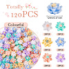 120Pcs 6 Colors Opaque Resin Cabochons CRES-TA0001-28-5