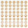 200Pcs 8 Styles Wood Buttons BUTT-TA0001-34-1