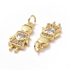 Brass Micro Pave Cubic Zirconia Pendants ZIRC-F134-03G-3