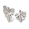 304 Stainless Steel Heart Stud Earrings EJEW-C114-30P-1