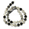 Natural Tourmalinated Quartz Beads Strand G-I376-A23-01-2