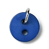 Resin Flat Round 2-Hole Buttons Pendants PALLOY-JF03384-2