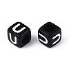 Initial Acrylic Horizontal Hole Beads OACR-ZX006-35U-2