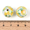 Printed Opaque Acrylic Beads MACR-T048-04M-4
