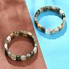 Natural Rutilated Quartz Gemstone Beaded Stretch Bracelets for Women Men BJEW-M049-18B-2