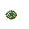 Horse Eye Alloy Plastic Rhinestone Brooch PW-WGBF0C2-04-1