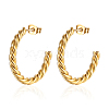 Stainless Steel Twist Hoop Earrings for Women YD3923-1-1