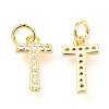 Brass Micro Pave Cubic Zirconia Charms ZIRC-O037-10G-2