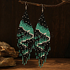 Bohemian Style Handmade Glass Bead Dangle Earrings for Daily Wear XC8681-1