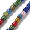 Handmade Millefiori Lampwork Beads Strands LAMP-F035-07-1