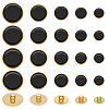 Olycraft 100Pcs 5 Style Plastic Shank Buttons BUTT-OC0001-51A-1