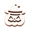 Pumpkin Jack-O'-Lantern Shape Halloween Blank Wooden Cutouts Ornaments WOOD-L010-08-3