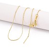 Brass Boston Link Chain Necklaces LS-NJEW-B119-01G-1