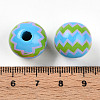 Easter Theme Printed Wood Beads WOOD-T032-22A-3