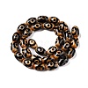 Natural Tibetan Agate 3-Eye Beads Strands G-T138-195C-2