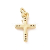 Brass Micro Pave Cubic Zirconia Charms KK-C012-40G-2