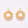 Golden Plated Alloy Enamel Charms PALLOY-TAC0011-30C-1