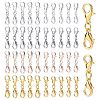   160Pcs 2 Style Zinc Alloy/Stainless Steel Lobster Claw Clasps FIND-PH0004-16-1