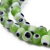 Handmade Evil Eye Lampwork Round Bead Strands LAMP-L055-4mm-M-4