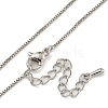 Brass Box Chain Necklaces for Women NJEW-U011-05P-2