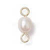 Natural Freshwater Pearl Potato Connector Charms PALLOY-JF03201-01-2