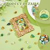 84Pcs 7 Colors Natural & Synthetic Mixed Stone Nuggets Pendants PALLOY-FH00145-4